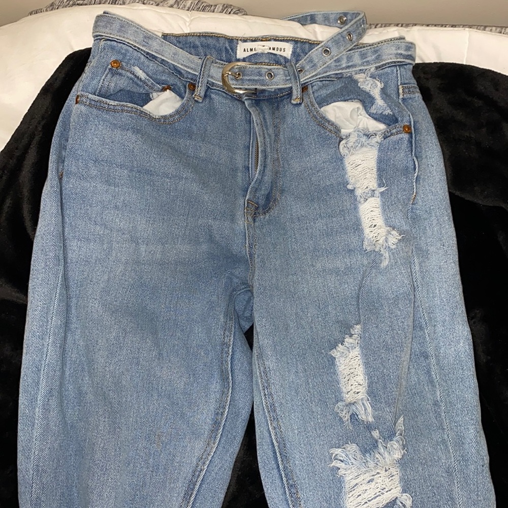 Ripped mom jeans